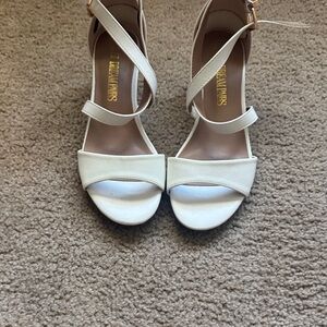 Dream Pairs Cream Strappy Heels